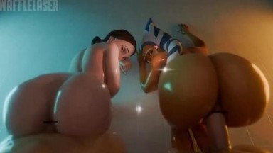 Padme Amidala and Ahsoka Tano get Fucked (Waffle_Laser)